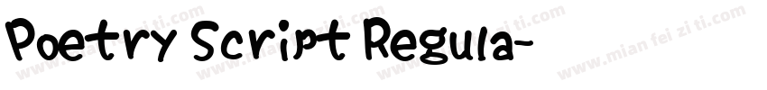 Poetry Script Regula字体转换